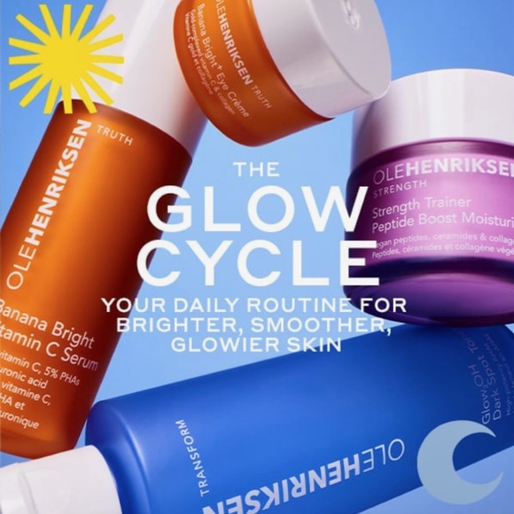 *NIB* Ole Henriksen—4 pc Full Size Glow Cycle Bundle—with Bonus Spa Headband - Picture 6 of 8